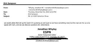Illustration for article titled "Am I Sick? Are We All Sick?": Overwrought Things The Media Wrote To Auburn's PR Guy During Cam Newton's Wild 2010 Season